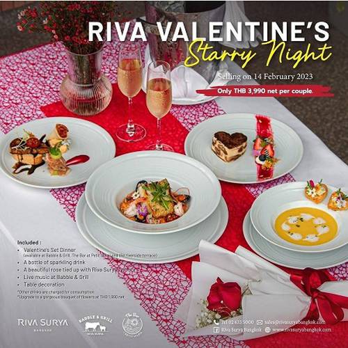 What a splendid romance dinner experience! Riva Surya Bangkok Hotel What a splendid romance dinner experience! Riva Surya Bangkok Hotel