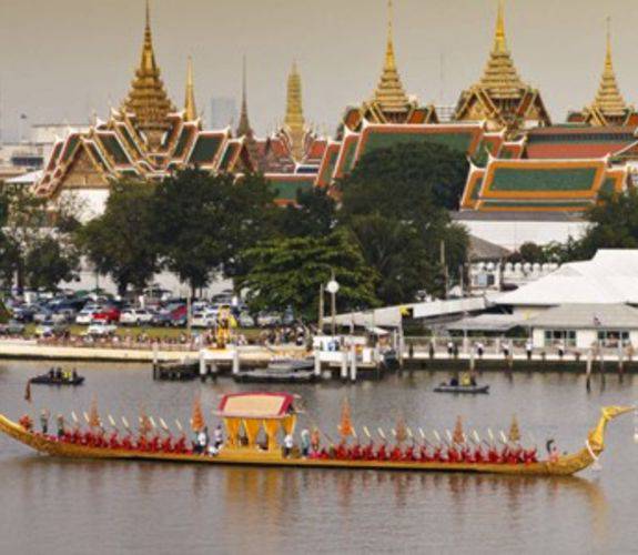 The royal barge procession Riva Surya Bangkok Hotel